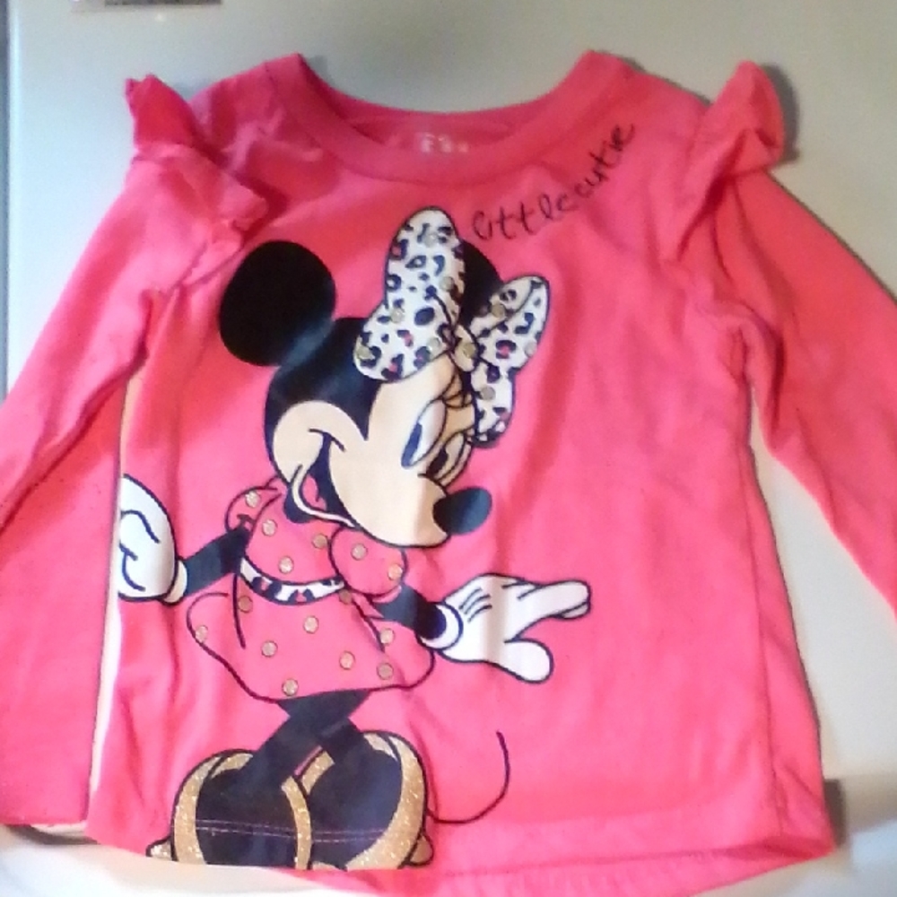 Disney Minnie Mouse Pink Long Sleeve Shirt